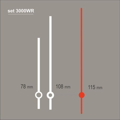 komplet cienkich wskazówek