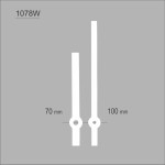 Wskazówki zegarowe białee długie /W69W