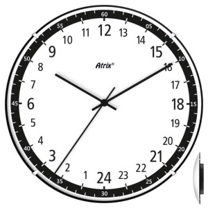 Zegar naścienny 24-godzinny convex #1B