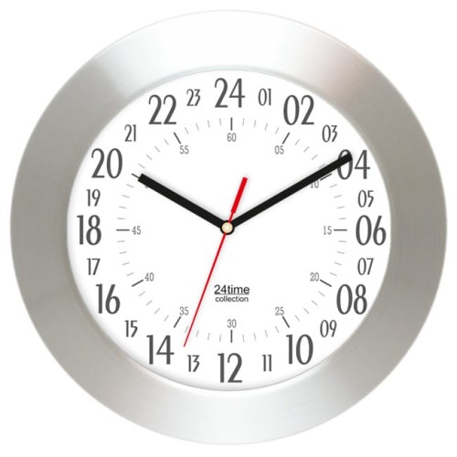 Zegar aluminiowy wide 24 godzinny