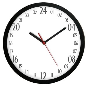 Zegar plastikowy 24-godzinny czarny #1