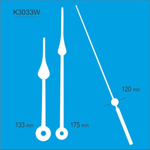 komplet białych wskazówek
