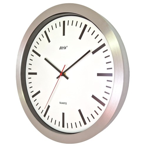 metalowy zegar sterowany radiowo DCF