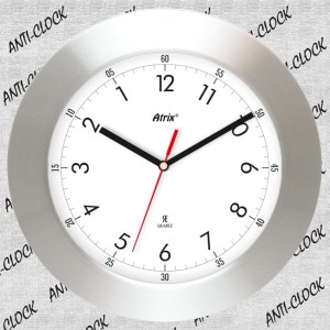 Anty-zegar ścienny aluminiowy #W1/ 30cm