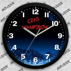Antyzegar ścienny czas wampirów czarny