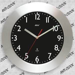 Anty-zegar ścienny aluminiowy #W2/ 30cm