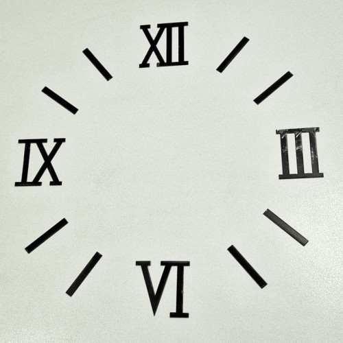 komplet cyfr rzymskich czarne