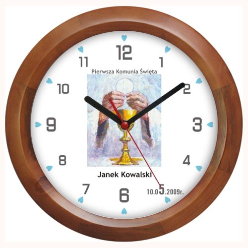 Zegar pamiątka komunii tarcza A