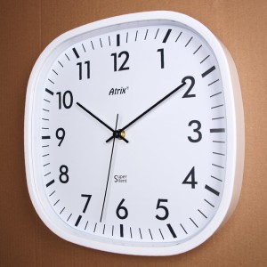 Zegar kwadratowy biały super cichy #1 /30cm