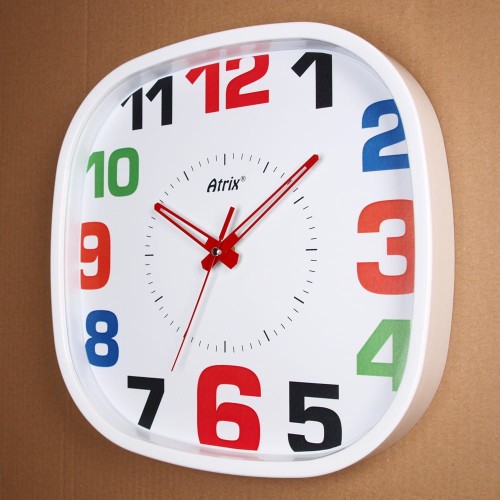 Biały zegar kwadrat super cichy