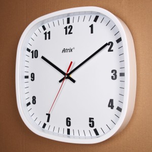 Zegar kwadratowy biały super cichy #4 /30cm