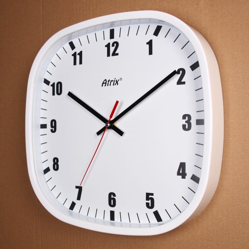 Biały zegar kwadrat super cichy