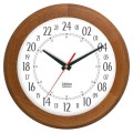 24-godzinny zegar drewniany jasny dąb