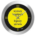 zegar wyższy napiwek żółty