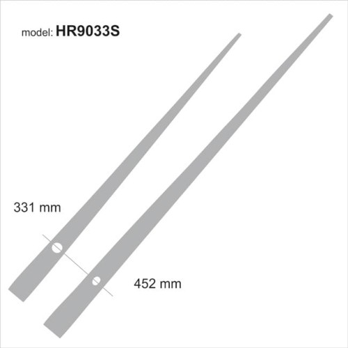 super długie wskazówki srebrne