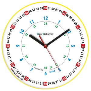 Mój edukacyjny zegar ścienny