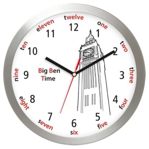 Aluminiowy zegar ścienny Big Ben Londyn