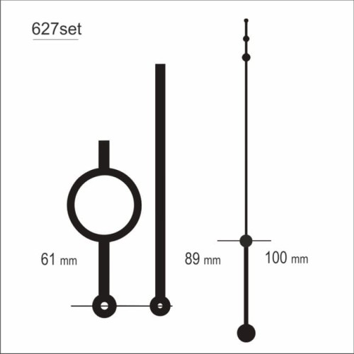 komplet wskazówek ozdobnych