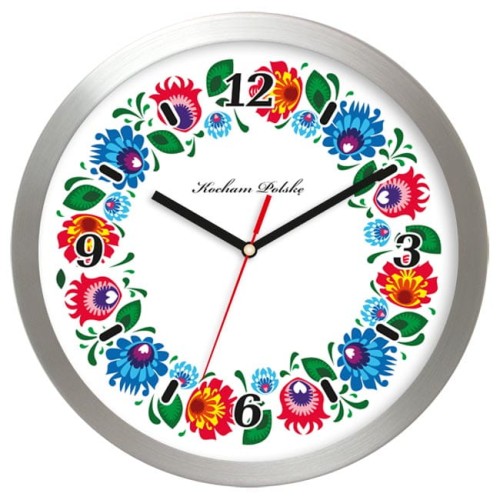 zegar aluminiowy kocham Polskę