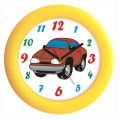 zegar ścienny auto żółty