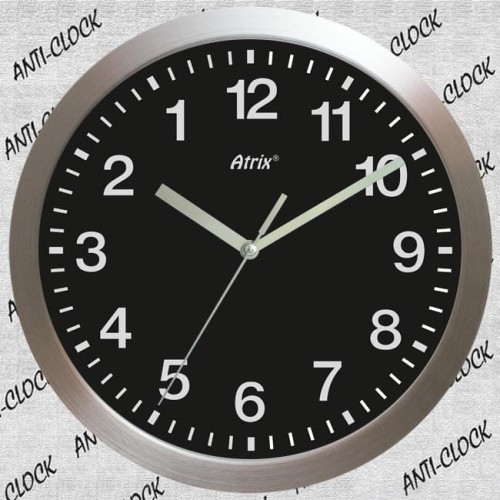 Duży aluminiowy anty zegar