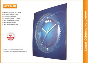 Zegar reklamowy kolor kwadrat N /270mm