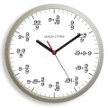 srebrny zegar ścienny matematyka