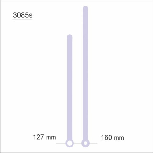 długie srebrne wskazówki