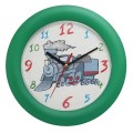 zegar ścienny lokomotywa zielona