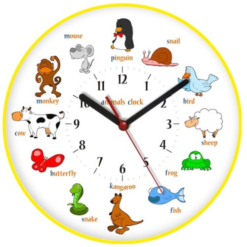 zegar żółty animals