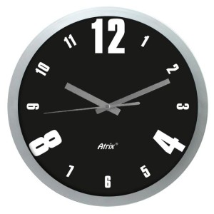 Zegar ścienny srebrny modern