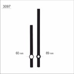 Wskazówki zegarowe czarne /W78