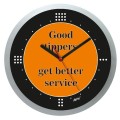 good tippers zegar z pomarańczową tarczą