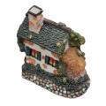 ceramiczny zegar kominkowy domek tył