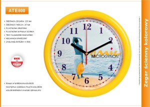 Zegar reklamowy kolor wąska ramka /257mm