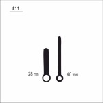 Wskazówki zegarowe czarne /W18