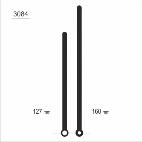 długie wskazówki czarne