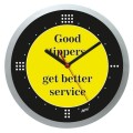 good tippers zegar z żółtą tarczą