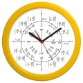 żółty zegar ścienny geometria
