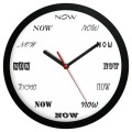 Zegar "NOW" z czarną ramką
