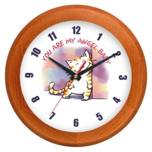 Zegar drewniany rondo pieszczoch