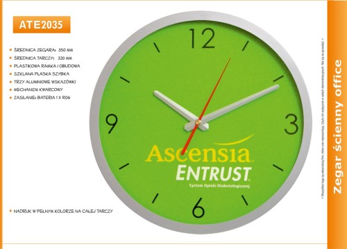 duży zegar reklamowy