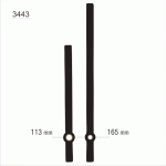 Wskazówki zegarowe czarne długie  /3443