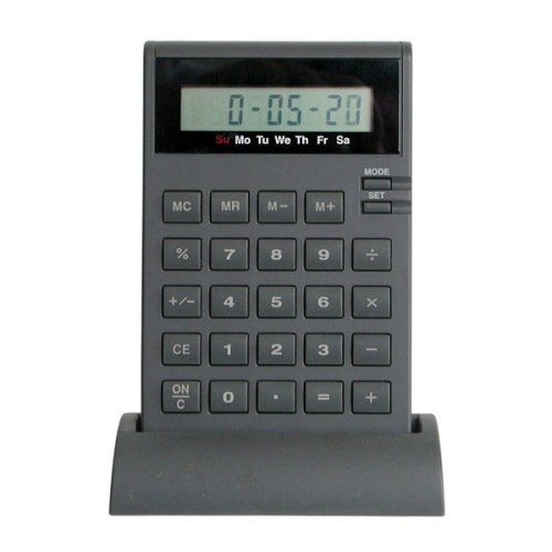 Kalkulator jako zegar na podstawce