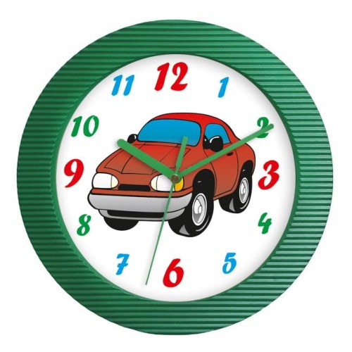 zegar ścienny auto zielony