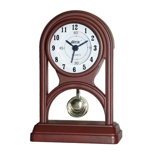 mini zegar z wahadełkiem/brązowy