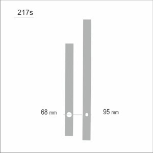 Wskazówki zegarowe srebrny solid /W46