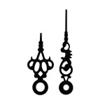 Wskazówki zegarowe ażurowe czarne /W15