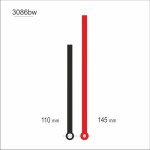 Wskazówki długie czarno-czerwone /W55