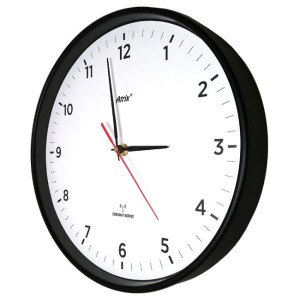 Zegar radiowy super cichy slim czarny